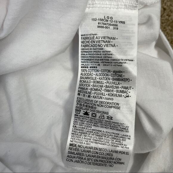 CONVERSE All Star Boxy Graphic T-shirt Girls Size Large Emo Skater Grunge Alt - Picture 7 of 7